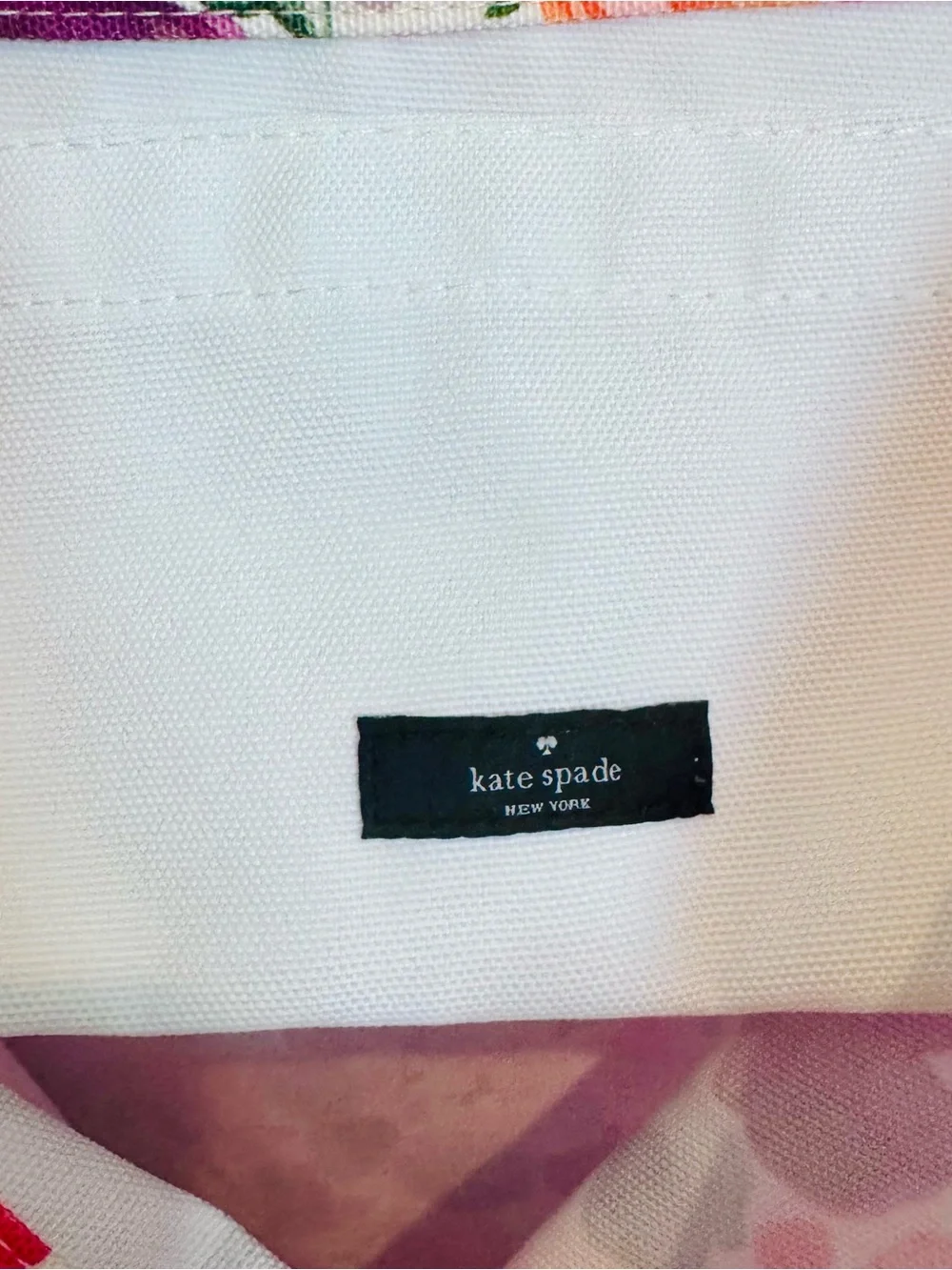 kate spade Floral Multicolor Canvas Tote - Pink, Purple, Orange, Blue